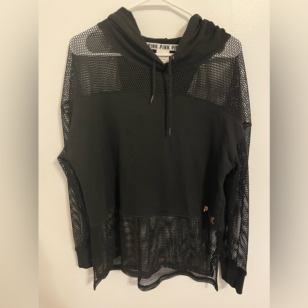 VS Pink large mesh pullover